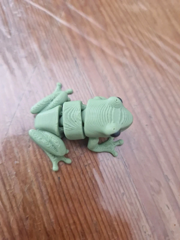 Mini grenouille articulée vert menthe – format 3 cm